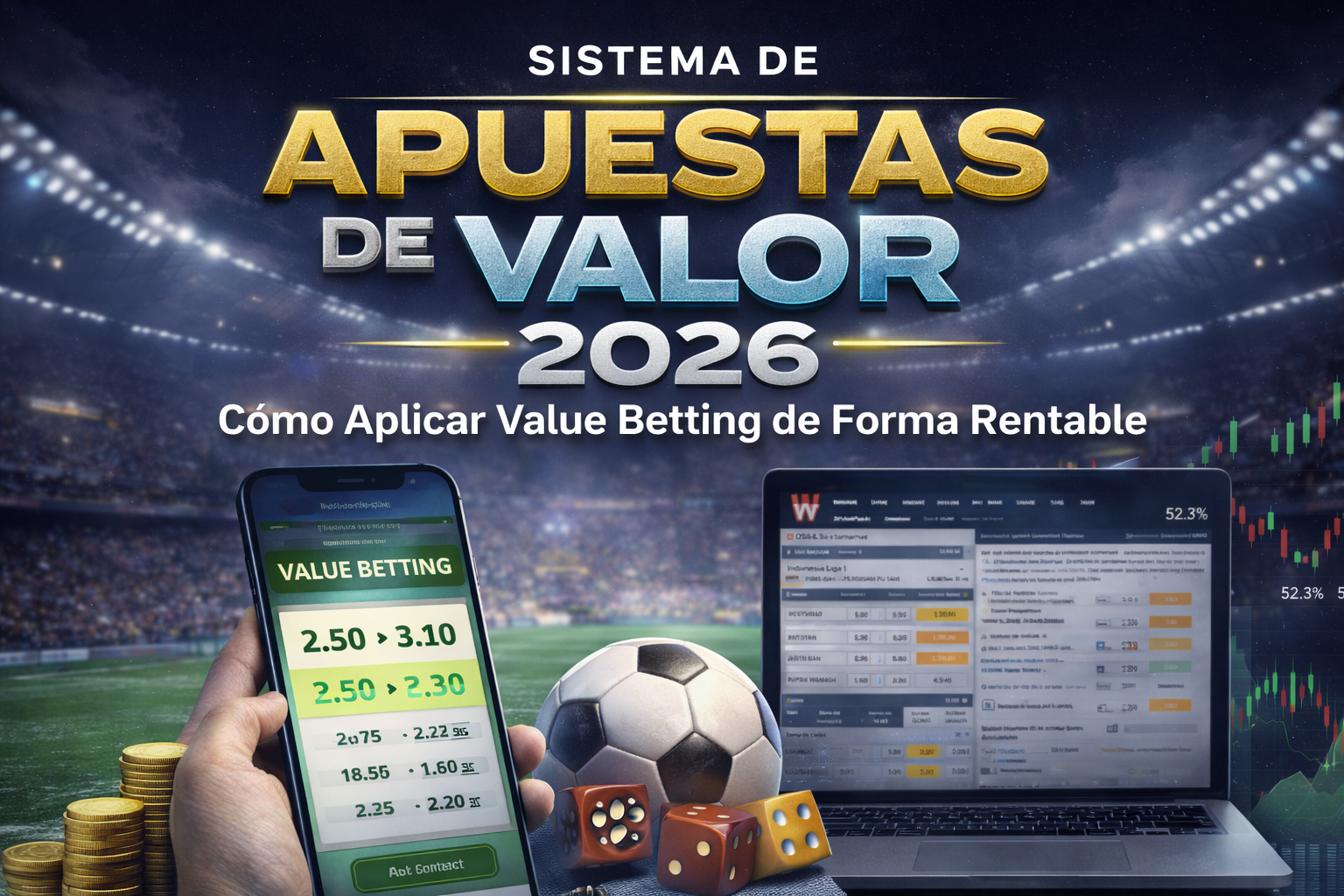 Sistema de Apuestas de Valor 2026 - Value Betting con calculadora de cuotas y análisis en tiempo real