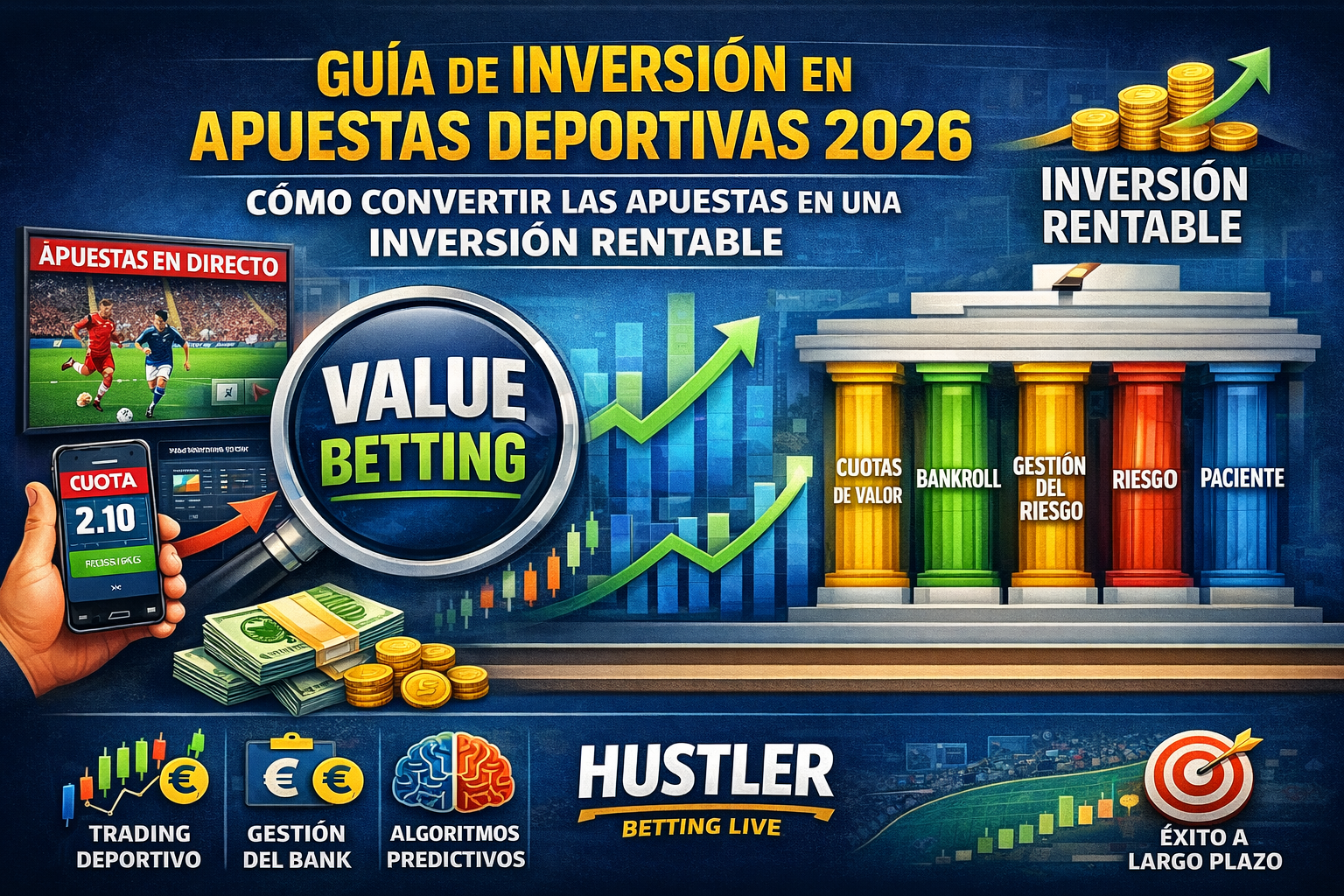 Gráfico mostrando estrategias de value betting en apuestas deportivas en directo